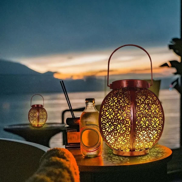 Lanterne solaire design rétro
